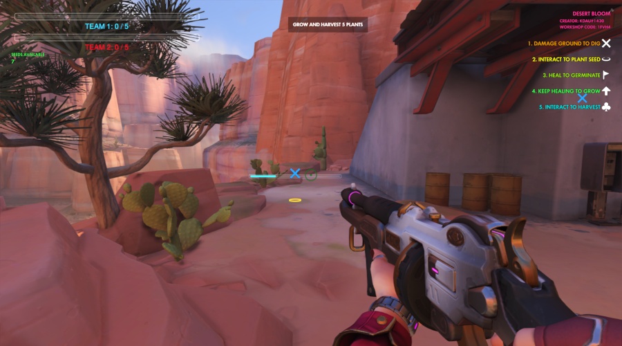 On the Route 66 map, Ashe aims at a small yellow circle on the ground marked with an X icon.